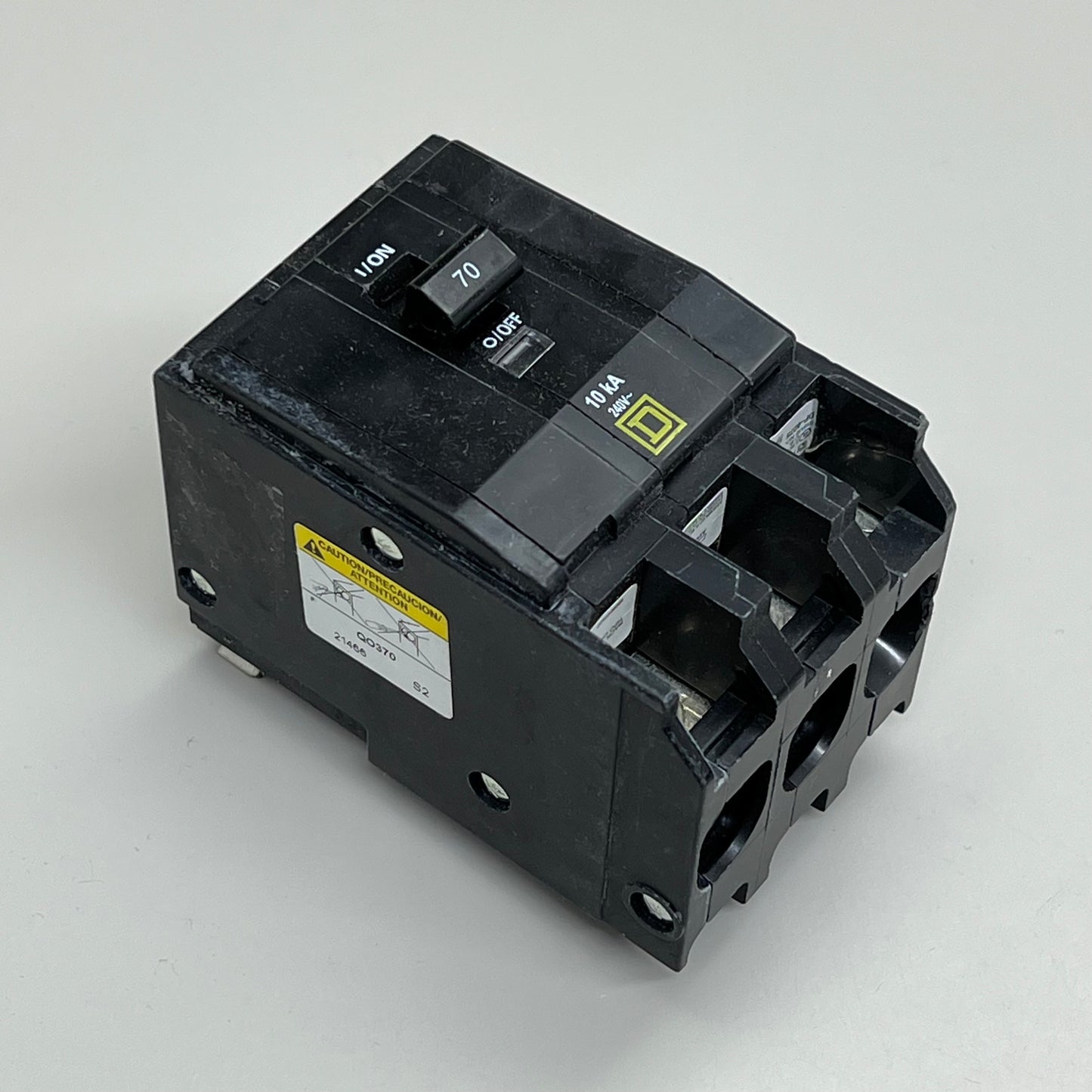 SQUARE D 70 AMP Circuit Breaker Plug-In 240 Volt 50/60 Hz 3 Pole QO370