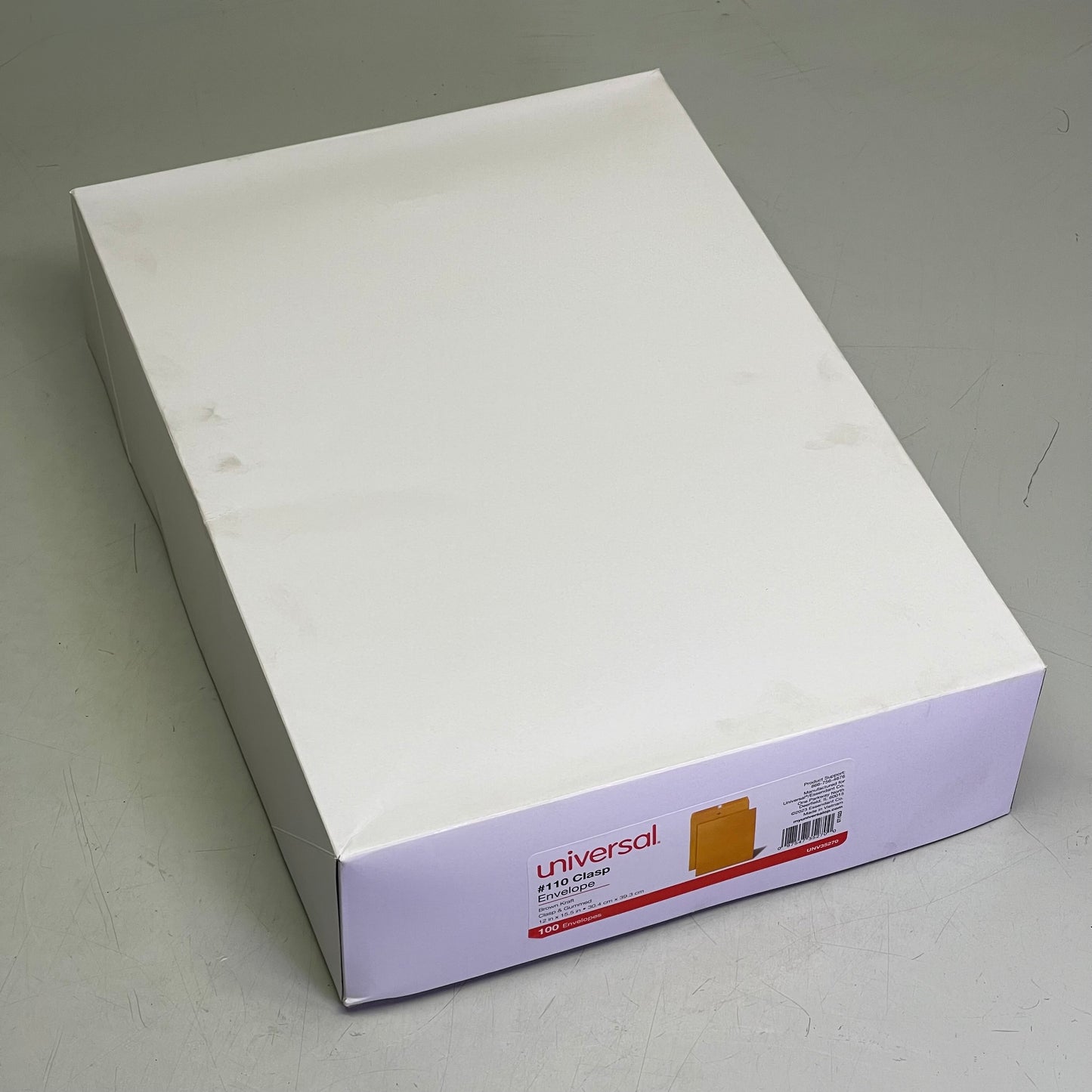 UNIVERSAL (100 PACK) #110 Kraft Clasp Envelope Clasp/Gummed Closure 12"x15.5" Brown Kraft UNV35270