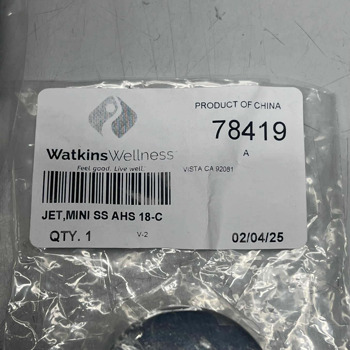 ZA@ WATKINS WELLNESS (2 PACK) Free Flow Jet Mini SS AHS For Hot Spring Freeflow SPa Chrome