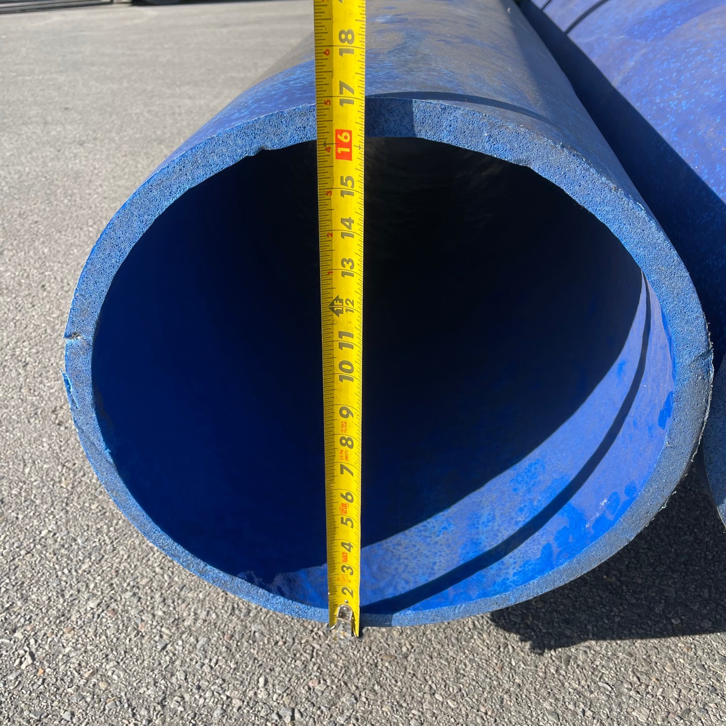 ZA@ Pallet of BLUE DUCT High-Density Polyethylene Air Duct 90” x 16” 16-2510 (AS-IS)