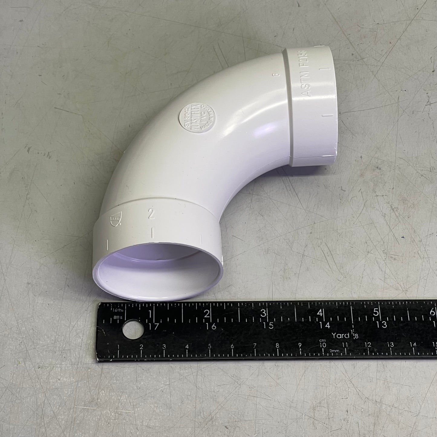PLASTIFLEX (5 PACK) 90° Sweep Elbow 2” ID White Plastic 030120-005