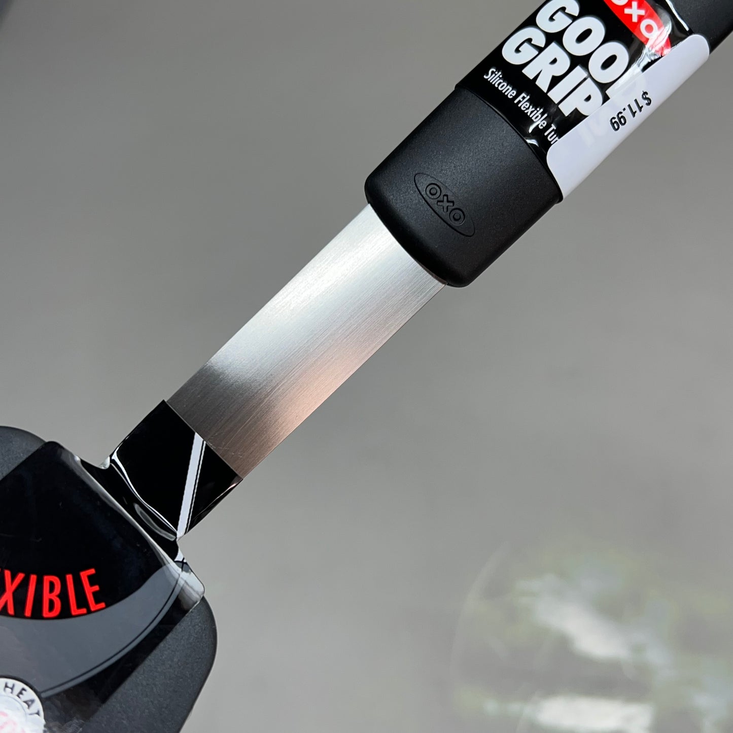 OXO Silicone Flexible Turner Stainless Steel & Non-Stick 12" Black 1071536