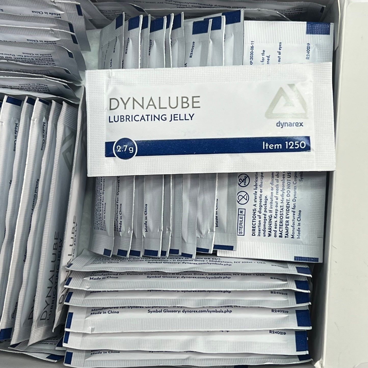 ZA@ DYNAREX (144 PACK) Sterile DynaLube Lubricating Jelly 2.7g Clear 1250 BB 06/30 C