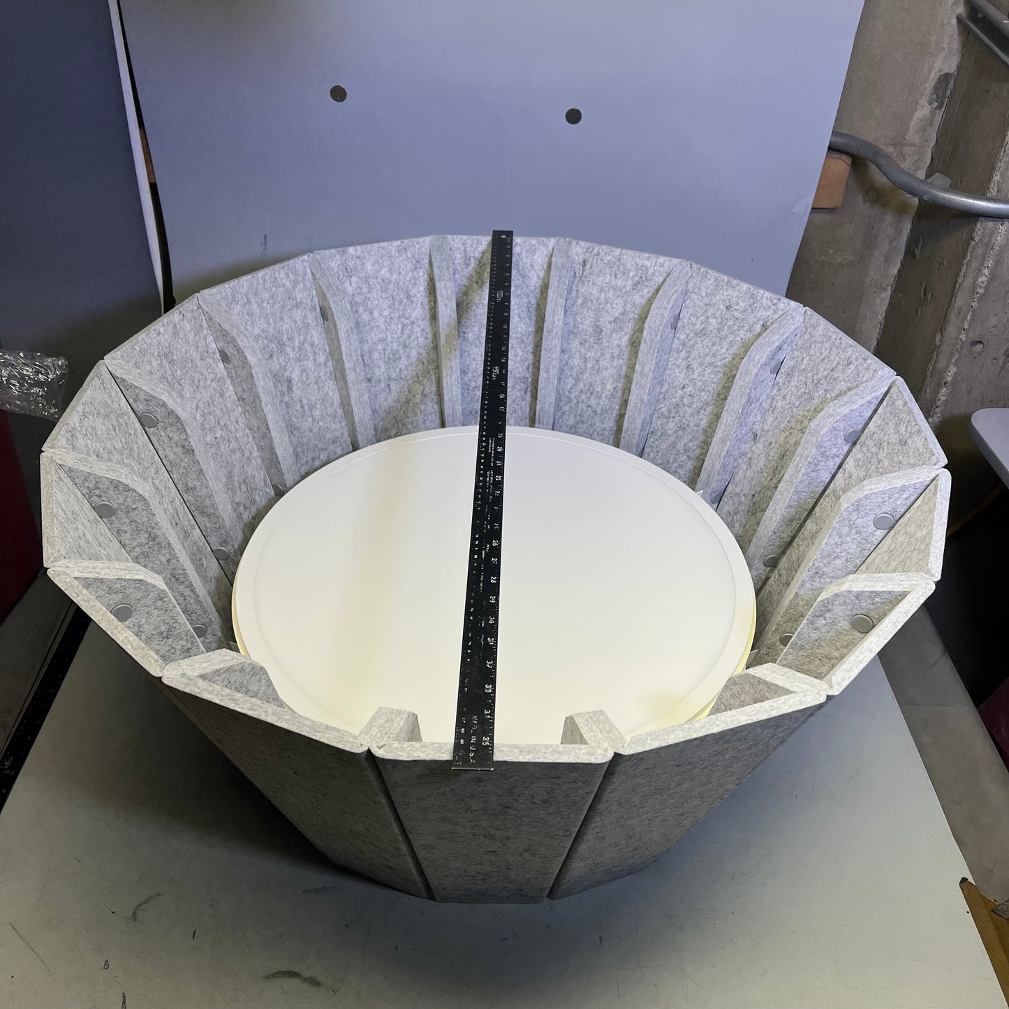 LUXX BOX Vapor Echo (LX-VE) Sound Management Pendant Lighting 36" - M Light Grey