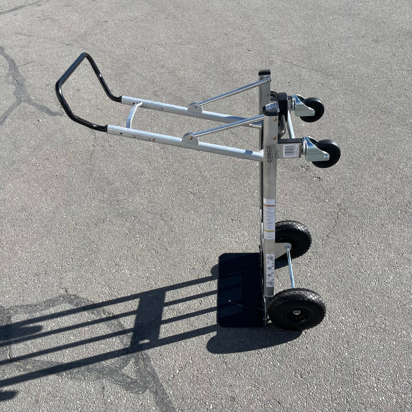 COSCO 2-In-1 Hybrid Handtruck Silver & Black 12204ASB1E