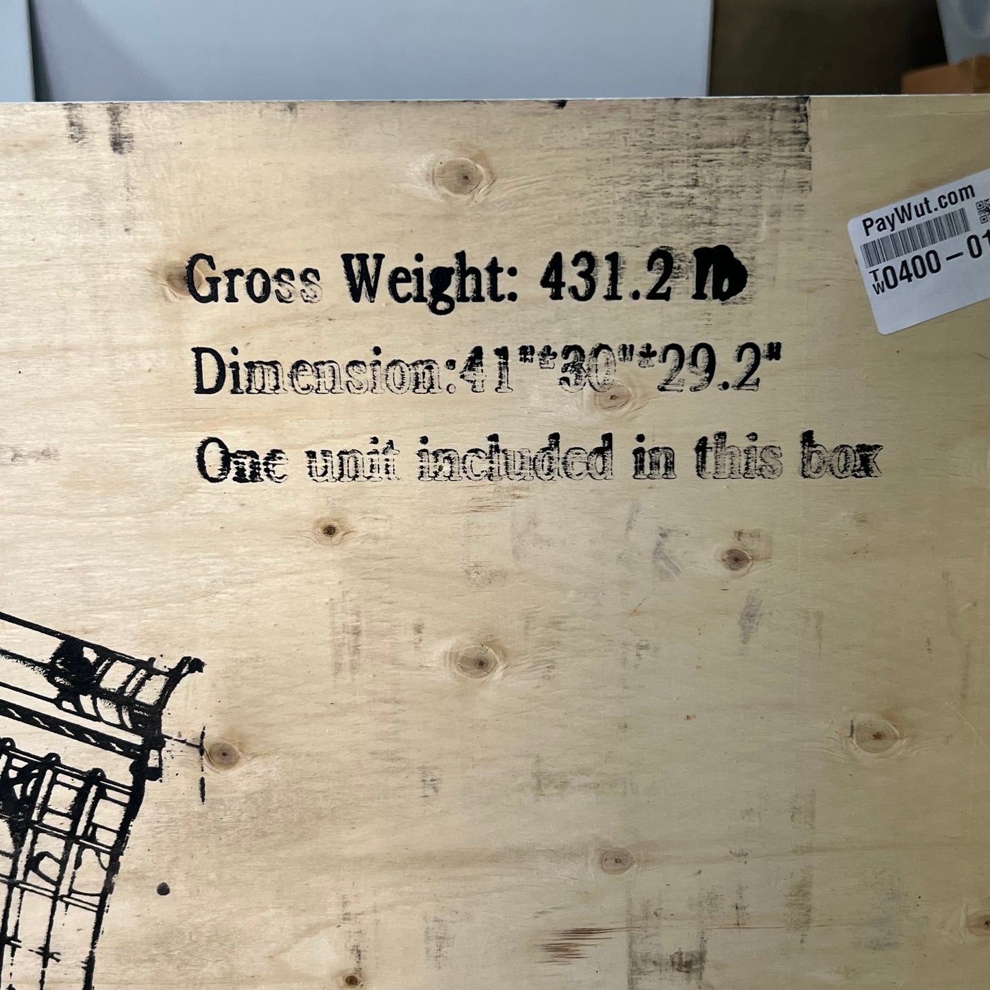 AGT Concrete Cement Mixer Bucket 196kg Attachment Sz 41" x 30" x 29.2", M-BKM