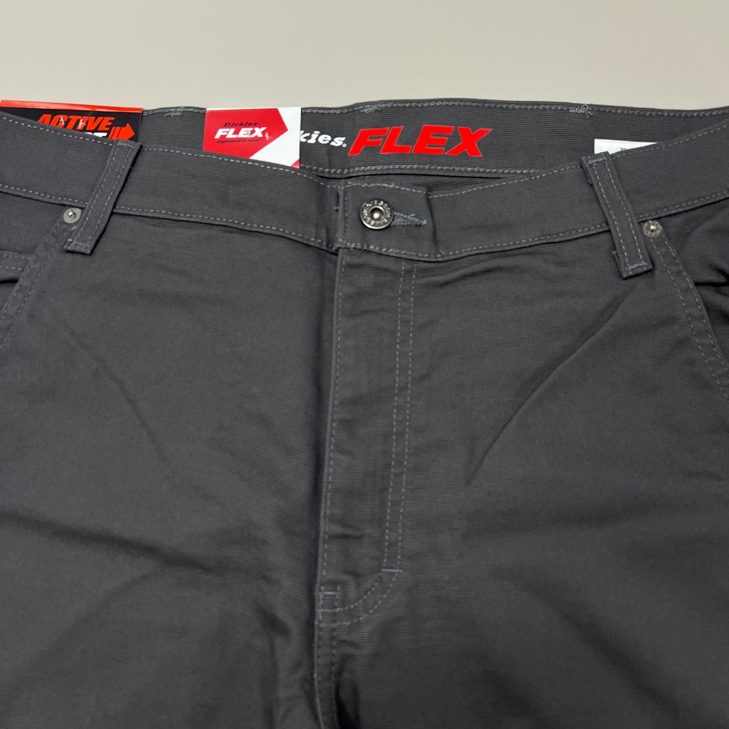 DICKIES Flex Regular Fit Double Knee Pant Mns Sz 34X34 Stonewashed Slate DP903SSL