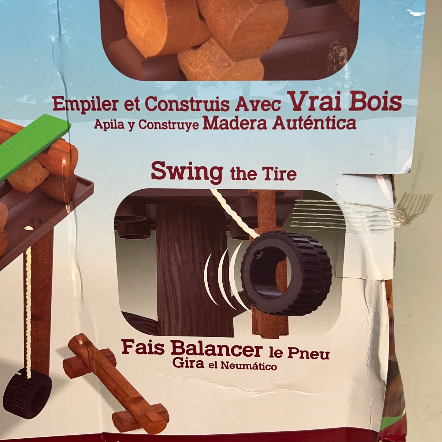 HASBRO The Original Lincoln Logs Building Toy 77 Piece  Brown 00778 (As-is)