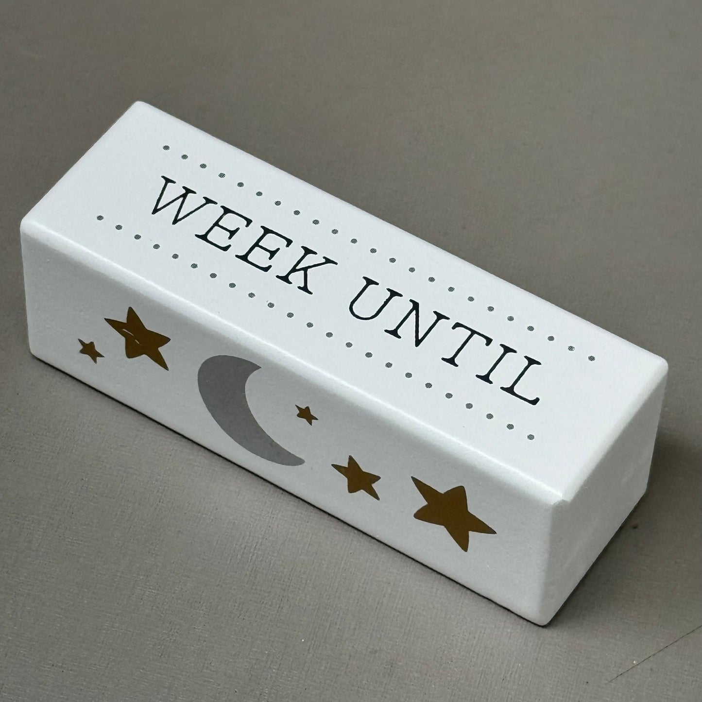 MALDEN International Designs Baby Countdown Blocks White