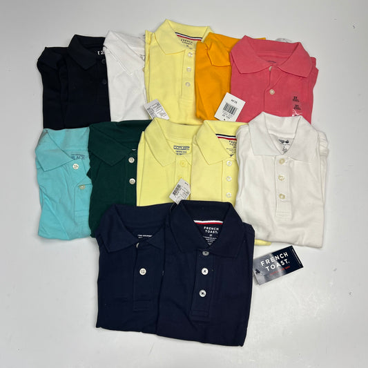 ZA@ (13 PACK) Uniform Soft Pique Polo Shirts Boy's sz 3T Assorted Colors