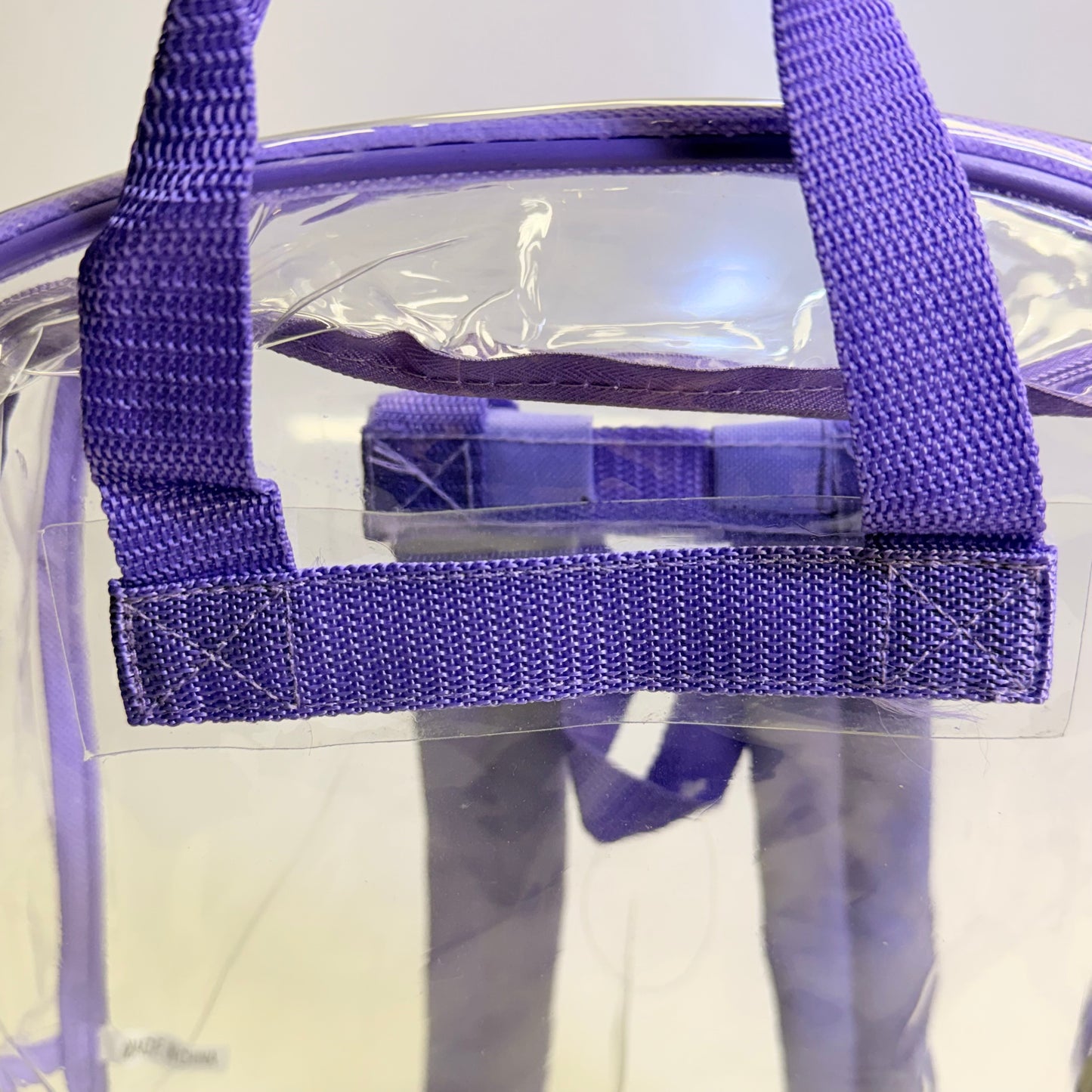 BWAP 17" Clear Plastic Backpack 17" x 12" x 6" Color Lavender BP1643