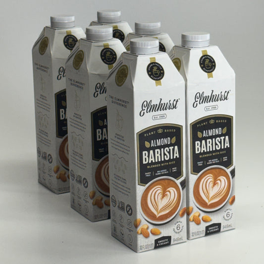 ELMHURST (6 PACK) Milked Almonds Barista A 32 fl oz. BB 05/27