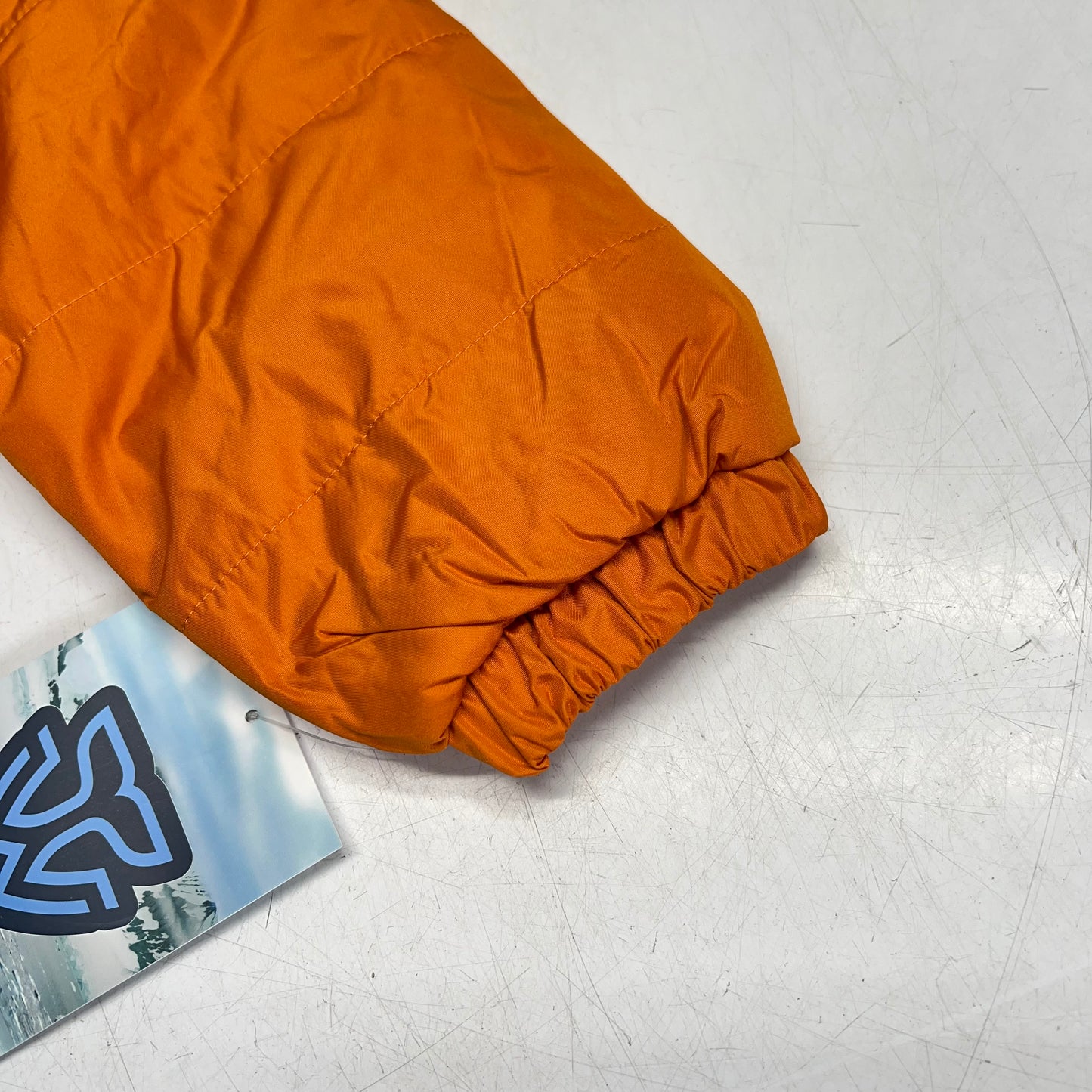 WHALES TAIL Fleece Lined Hooded Full Zip Up Winter Coat  Boy's Sz 7 Orange