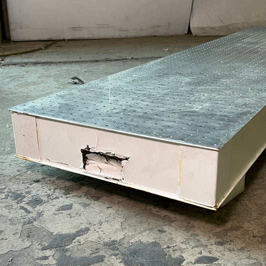 Steel Optical Breadboards 18"W x 72"L x 4"H Grey (AS-IS, A Little Damage)