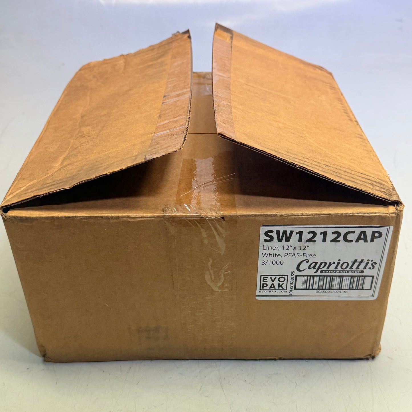 ZA@ CAPRIOTTI'S (3000 PACK) RESTAURANT Sandwich Wraps 12" x 12" WHITE/BLACK D