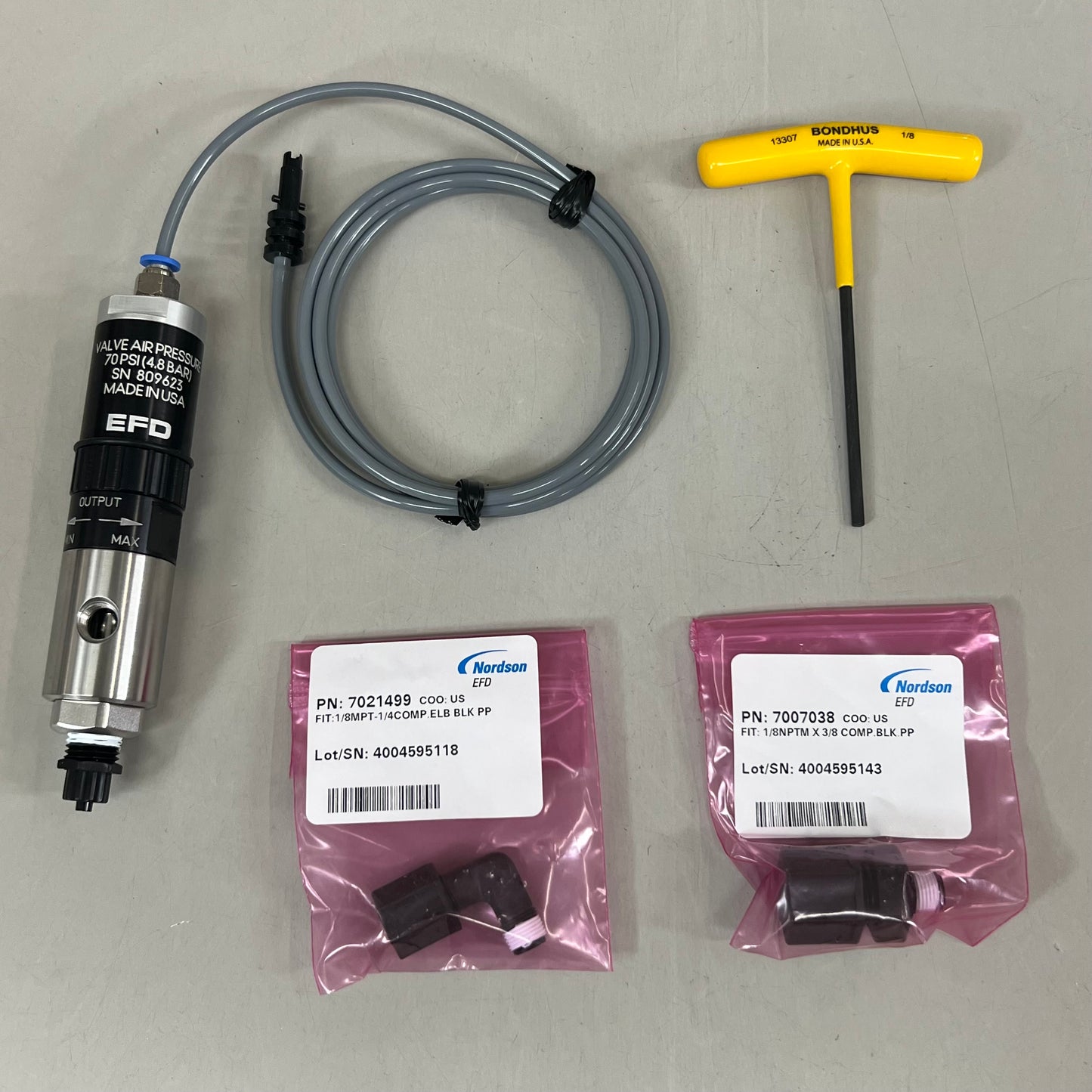 NORDSON 725A Piston Valves With SS Fluid Chamber Silver And Black 7021014