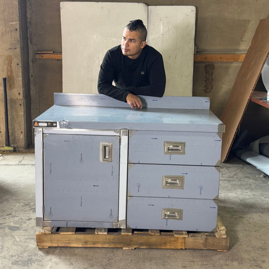 AERO Steel Cabinet Sz 48” L x2 4” W x 29” H 3TSB0HD 2448TD Minor Damage