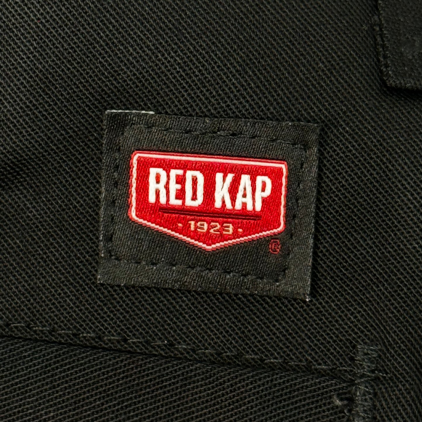 RED KAP Cargo Work Pant Button Closure Pockets Regular fit Men Sz38 Black PT88BK