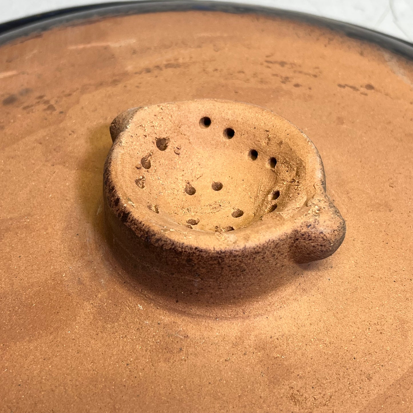 ZA@ Glazed Pottery 2 Piece Swirl Stand Bird Bath 22" L x 20" Dia Deep Blue