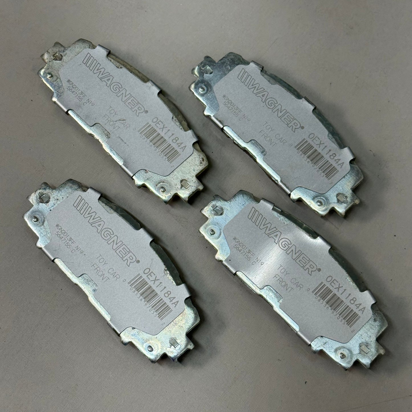 WAGNER OEx Ceramic Disc Brake Pad Set 5" x 2" Grey OEX1184A