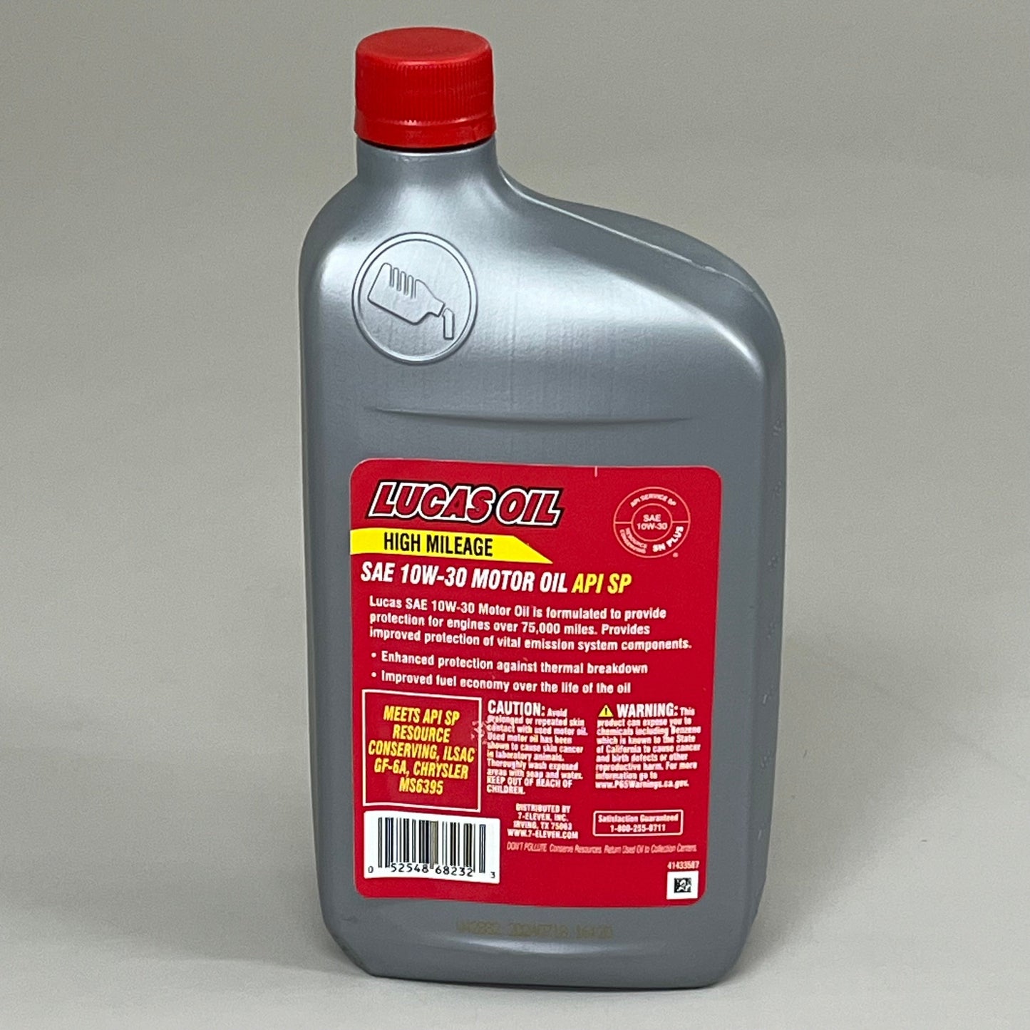 ZA@ 7 ELEVEN (6 PACK) SAE 10W-30 Motor Oil API SP High Milage 1 Quart MFD 06/24 (New Other) B