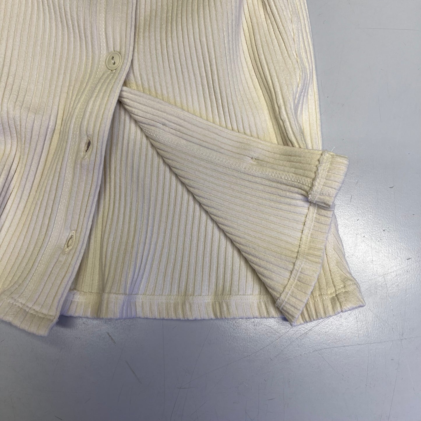 FREE PEOPLE Ribbed Cap Sleeve Most Wanted Cardi Women's Sz XS Ivory 92736032