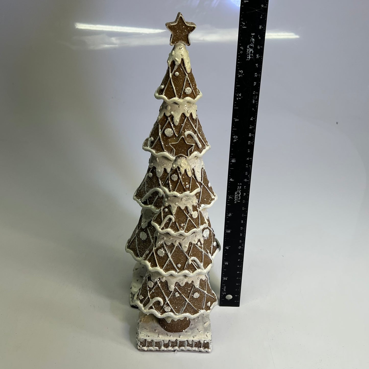 GERSON (SET OF 4) Clay Gingerbread Holiday Christmas Trees 15.76"  2694770