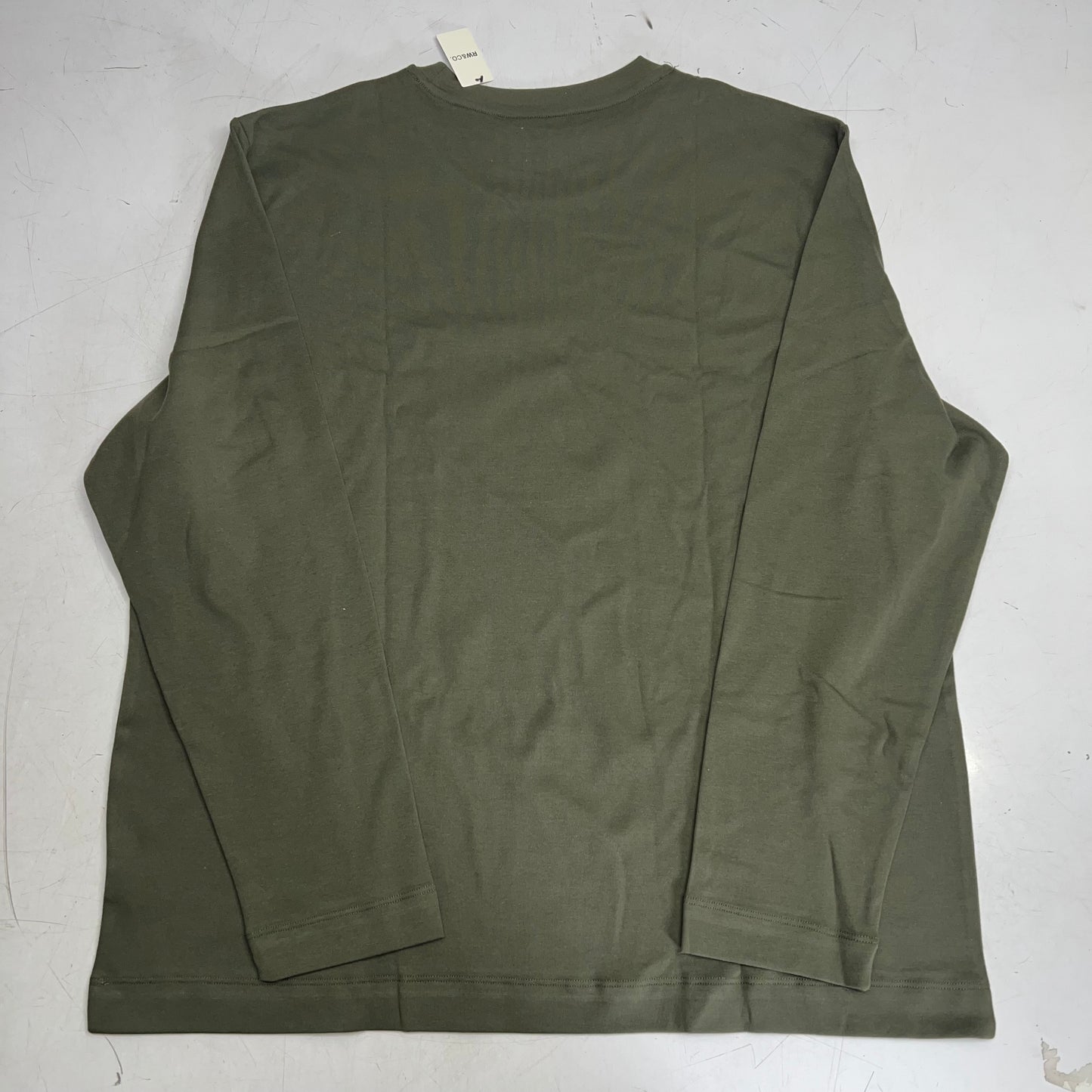 RW & CO Long-sleeve Crew-neck Tee Classic Fit Men's Sz XL Crisp Green 492216