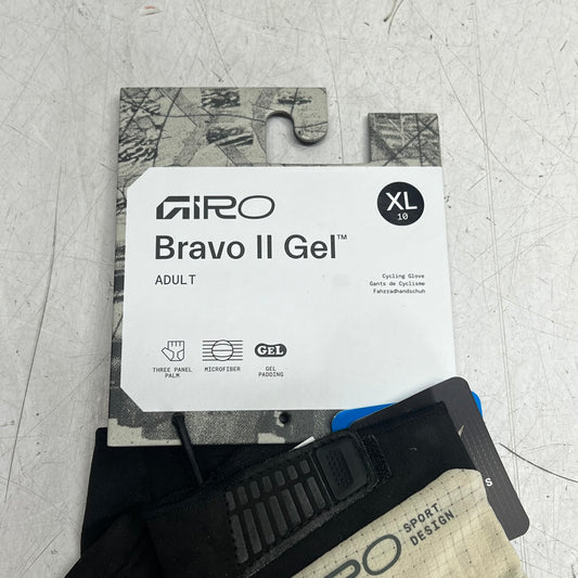 GIRO Bravo Ii Gel Cycling Gloves for Daily Riding  Men's Sz XL Stone 7200641