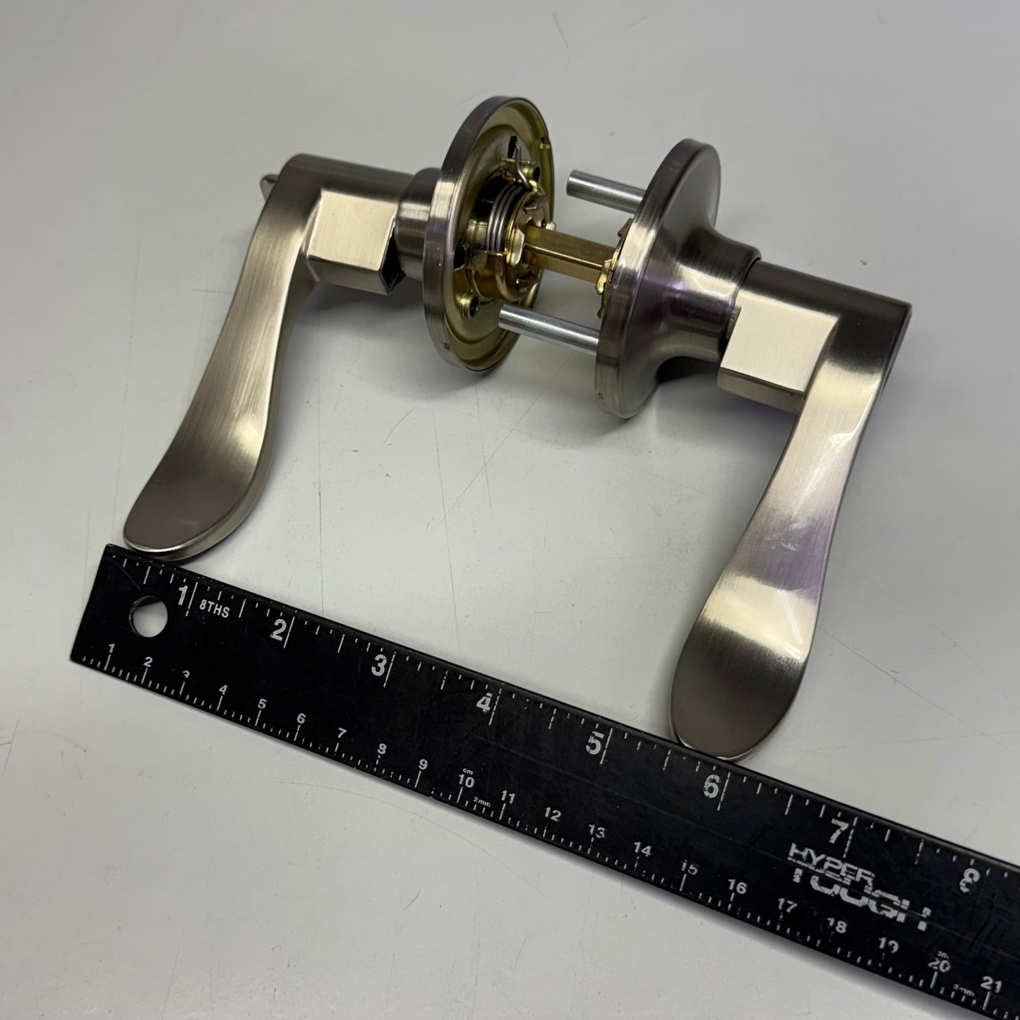 SCHLAGE Door Handle 1 3/8" ta 2" Door Range 2 3/8" & 2 3/4" Backset Grey