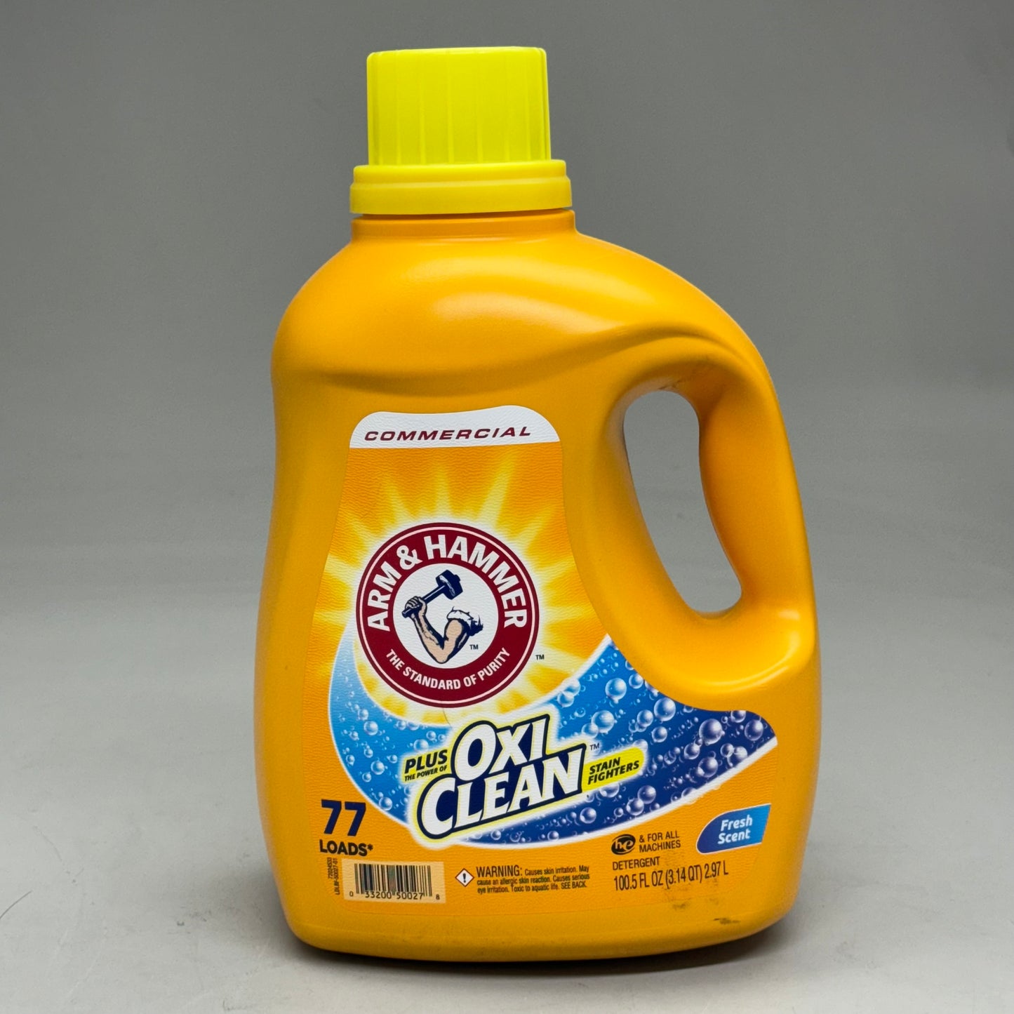 ZA@ ARM & HAMMER (4 PACK, 100.5 oz Each) OXI CLEAN Fresh Scent Laundry Detergent (Damaged Bottles)