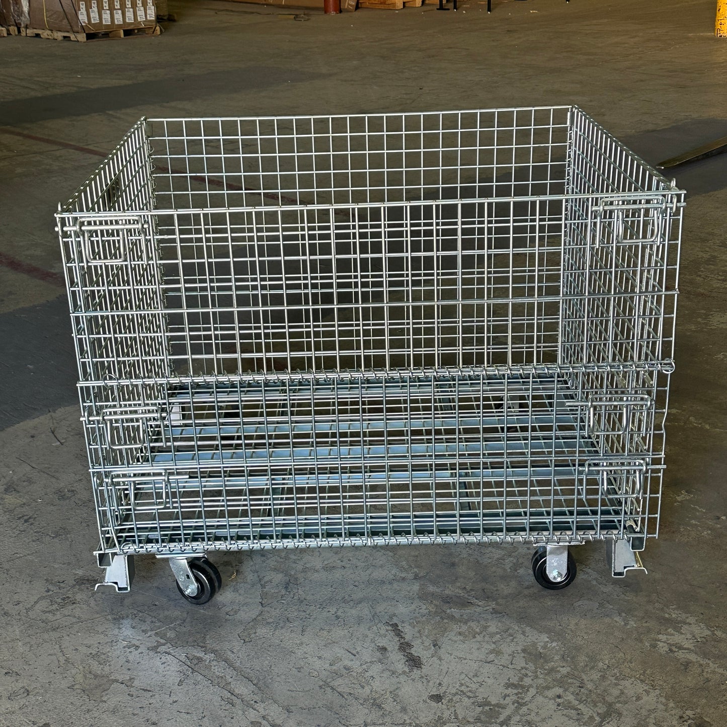 4000 LBS Capacity Wire Box with Wheels 48"Lx40"Wx30"H