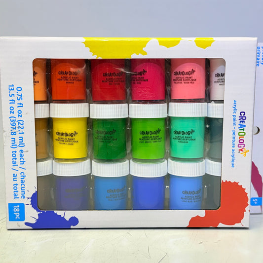 CREATOLOGY (2 PACK) Kids Art Acrylic Paint 18pc 221317
