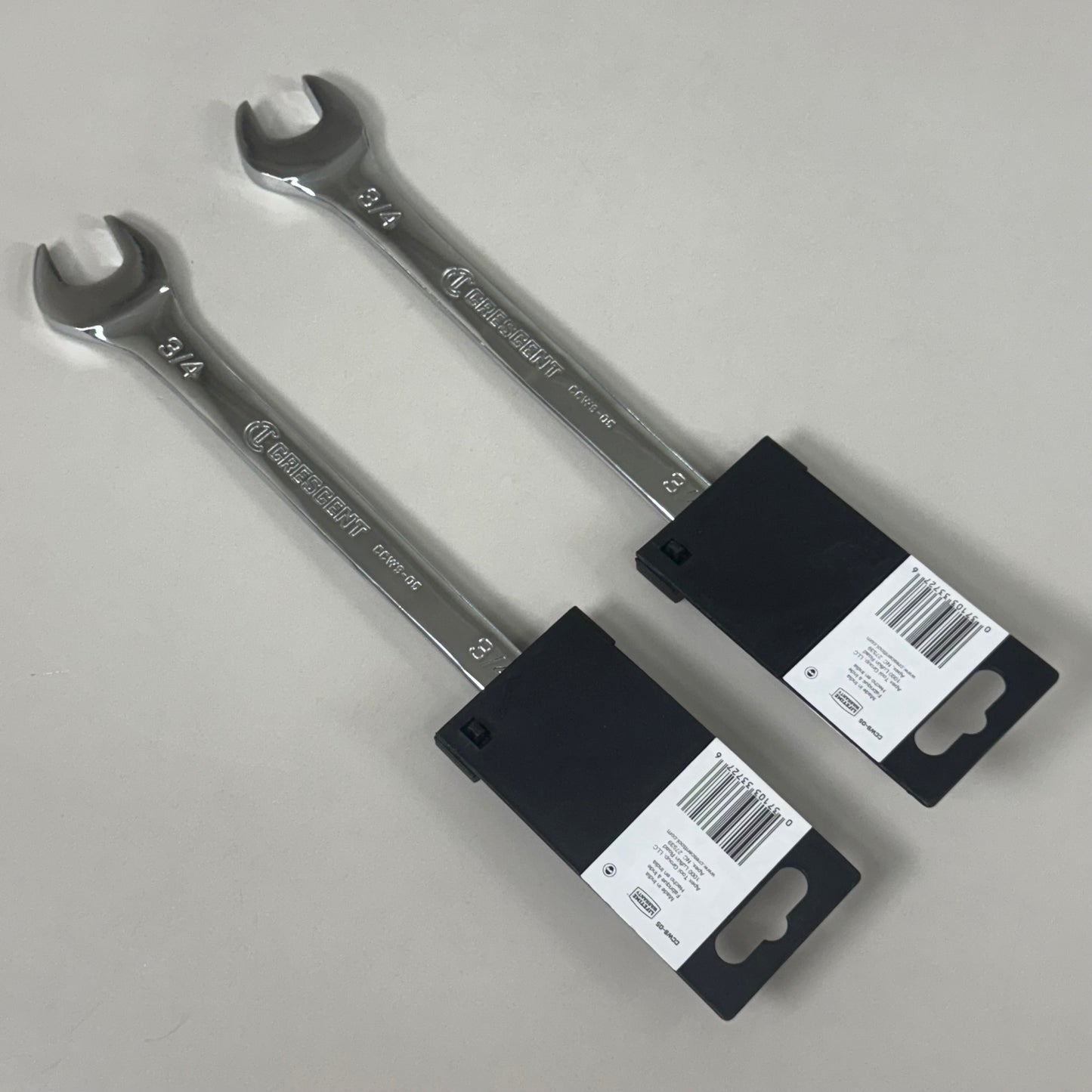 CRESCENT (2 PACK) 3/4" 12 Point Combo Wrench Full Polish Chrome Alloy CCW9-05