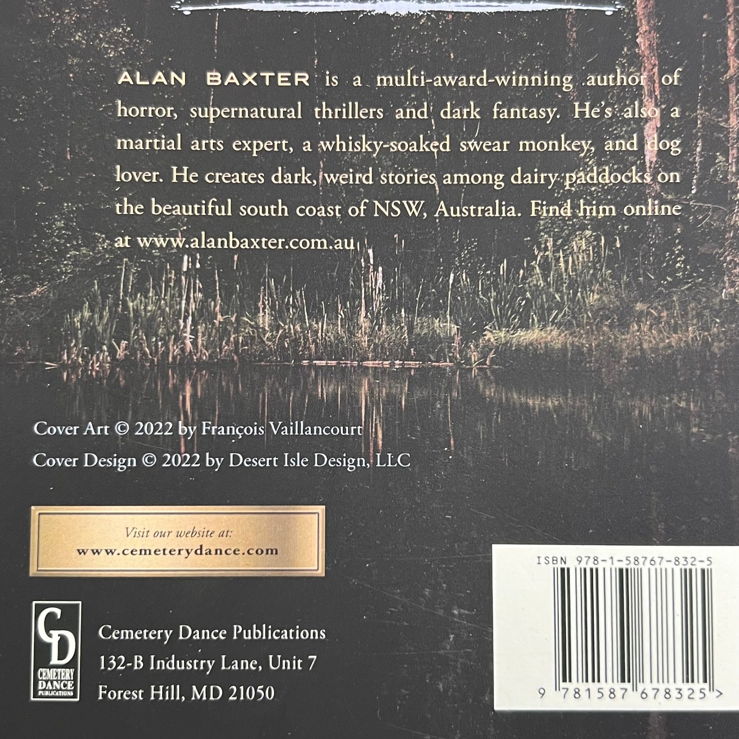 SALLOW BEND By Alan Baxter Paperback A Thriller Book