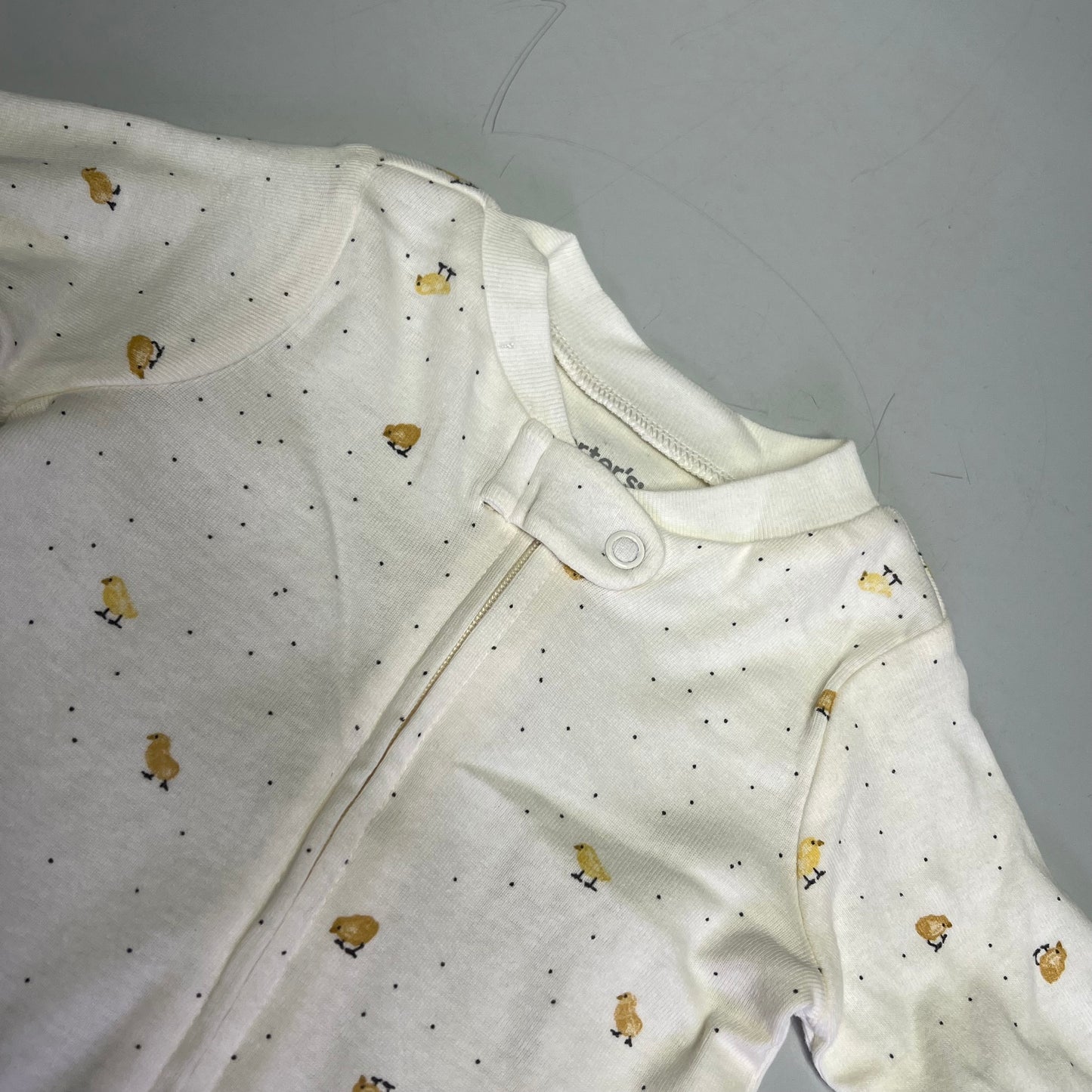 CARTERS (SET OF 2) Ducks Long Sleeve Bodysuits Baby's Sz 3M Yellow/White 1S959010