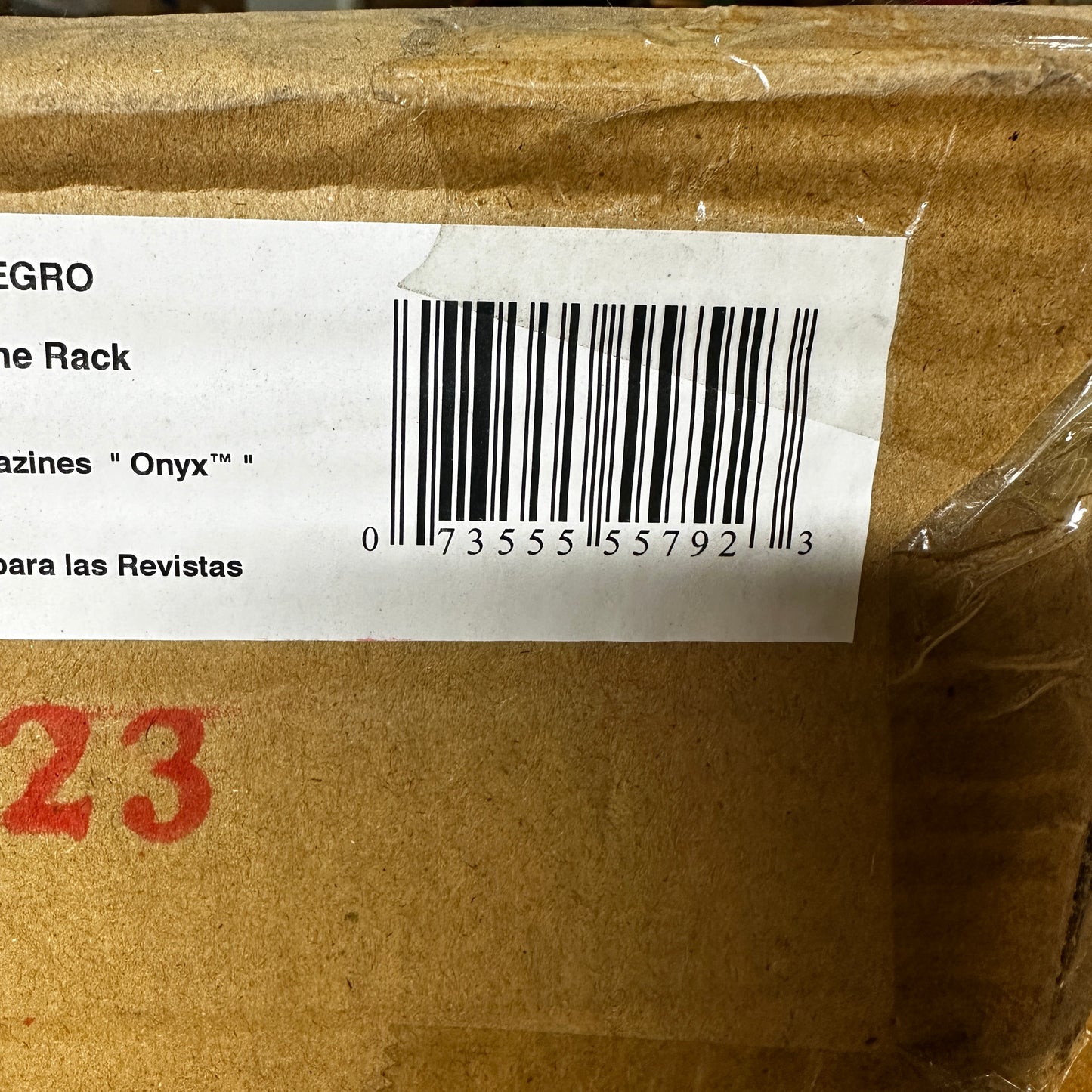 SAFCO 9 Pocket Mesh Literature Magazine Rack Onyx Black