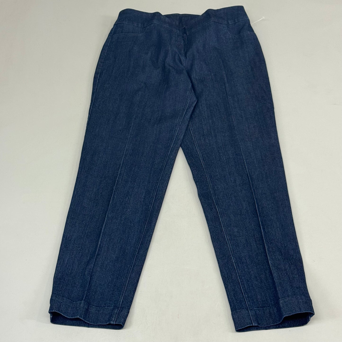 MULTIPLES Woven Ankle Pant Petite Women's Sz 8 Denim M2623P
