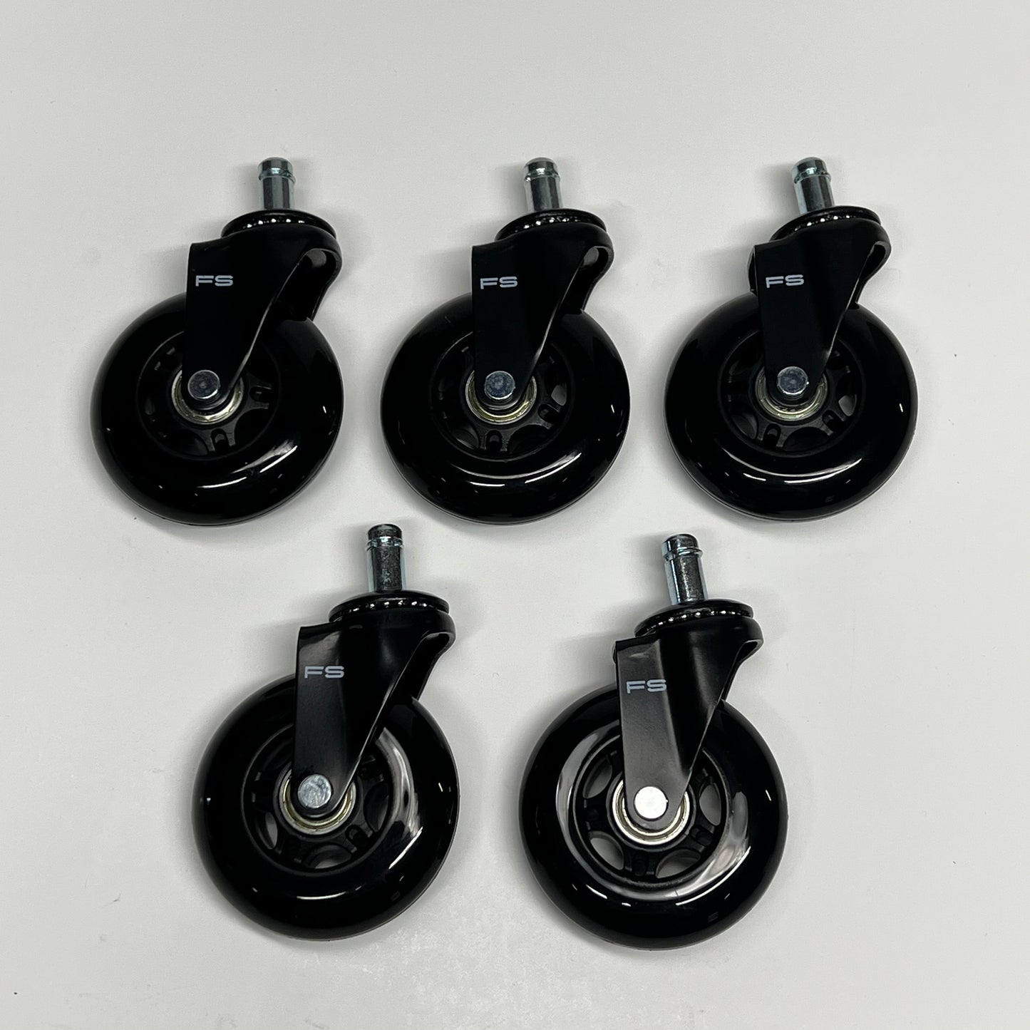 FUTURE SEATING (SET OF 5) Fs Wheels Durable Bearing Design Black 10-012737