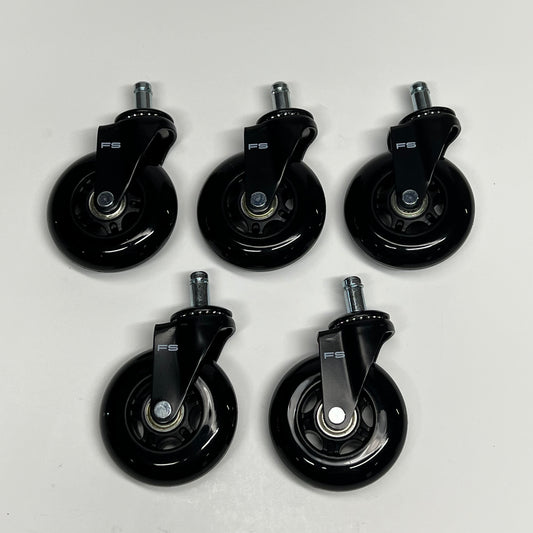 FUTURE SEATING (SET OF 5) Fs Wheels Durable Bearing Design Black 10-012737