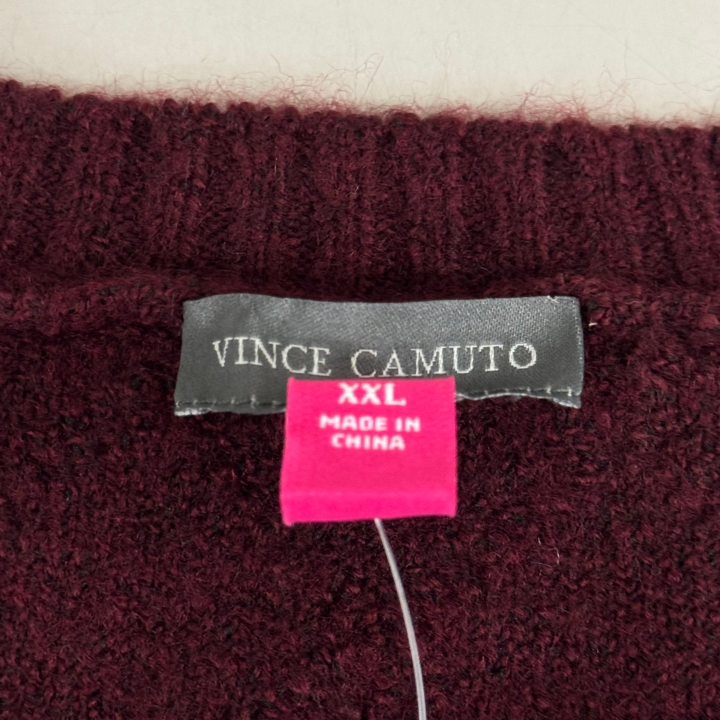 VINCE CAMUTO Cable Knit Sweater Women's Sz-XXL Wine SC2895