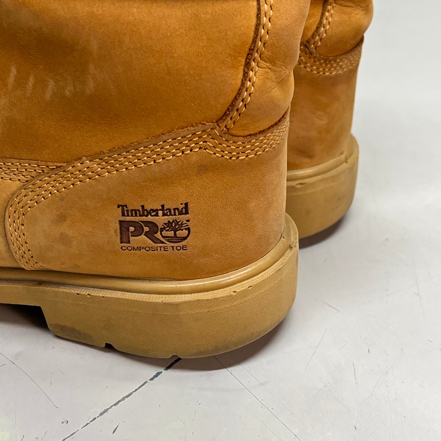 TIMBERLAND PRO Composite Toe Waterproof Work Boots  Men's Sz 10.5 Tan (Used)