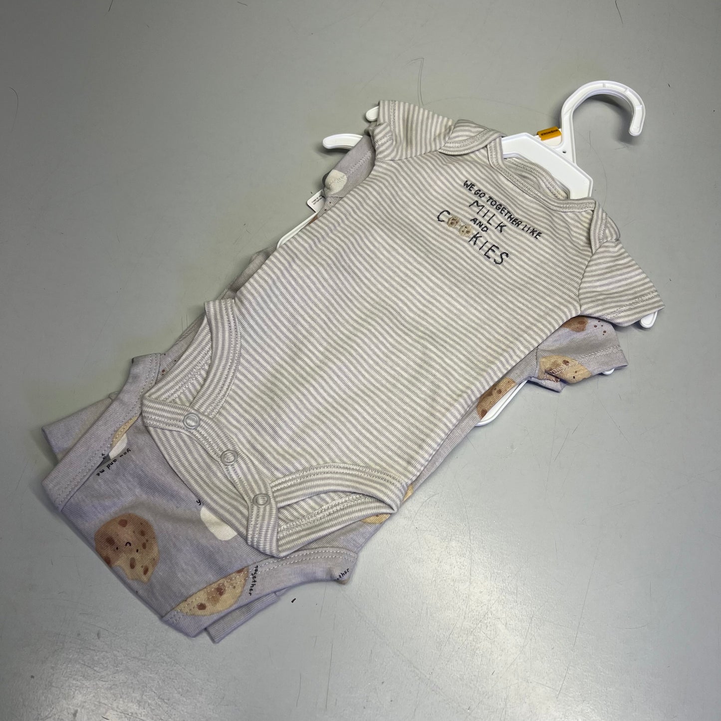 CARTERS (SET OF 3) 100% Cotton Milk & Cookies Set  Baby's Sz Newborn 1T122410