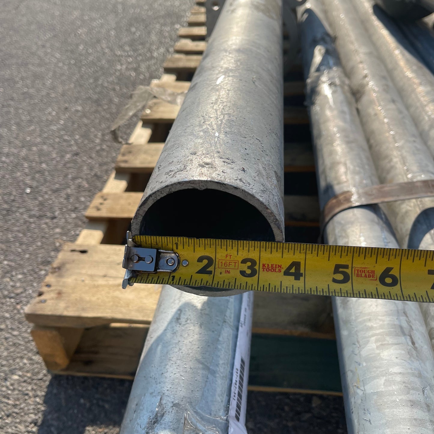 ZA@ Pallet of MIXED Galvanized Steel Pipes 157”x3” (AS-IS)