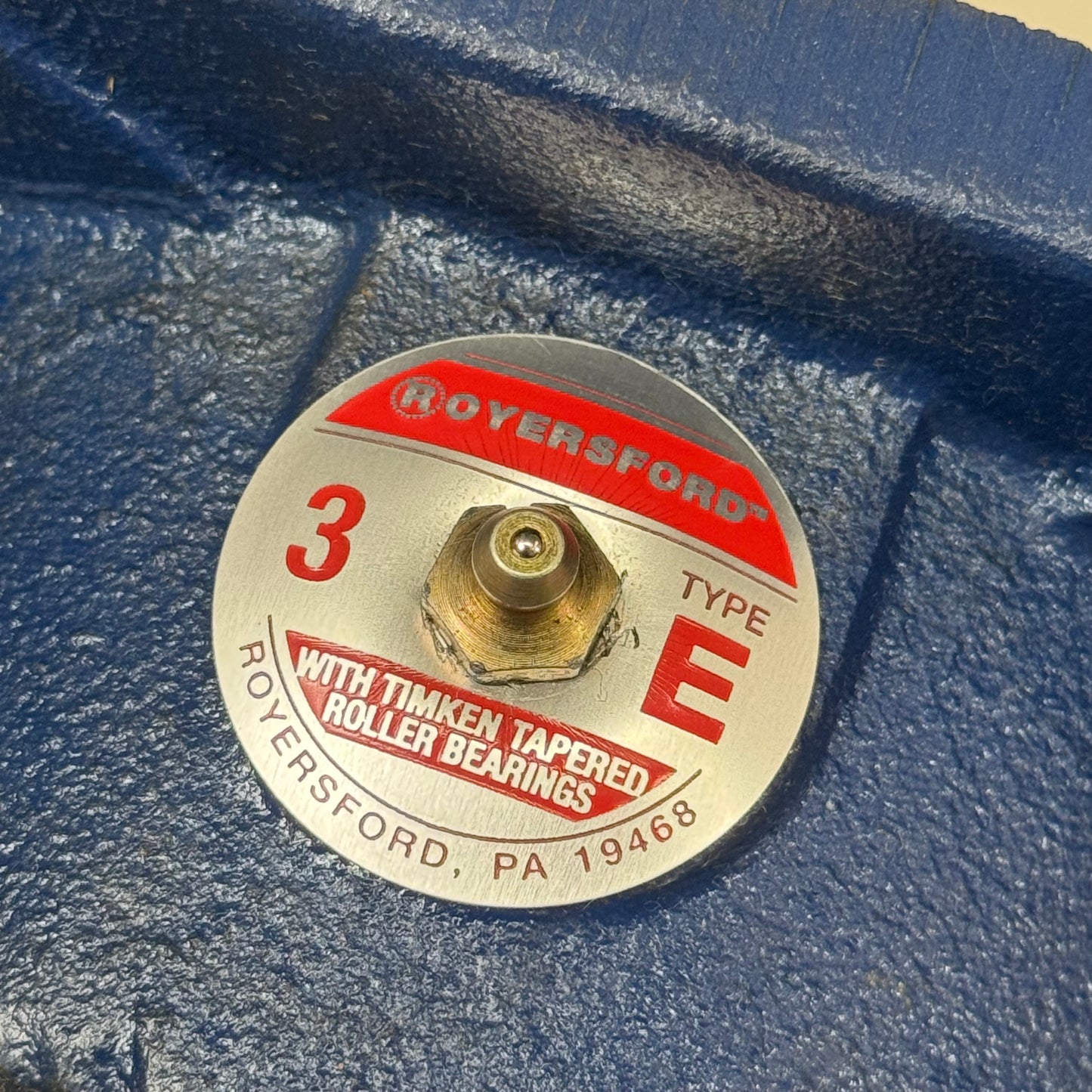 ROYERSFORD TypeE 4-Bolt Square Flange Bearing Timken Tapered Roller 3"20-05-0300