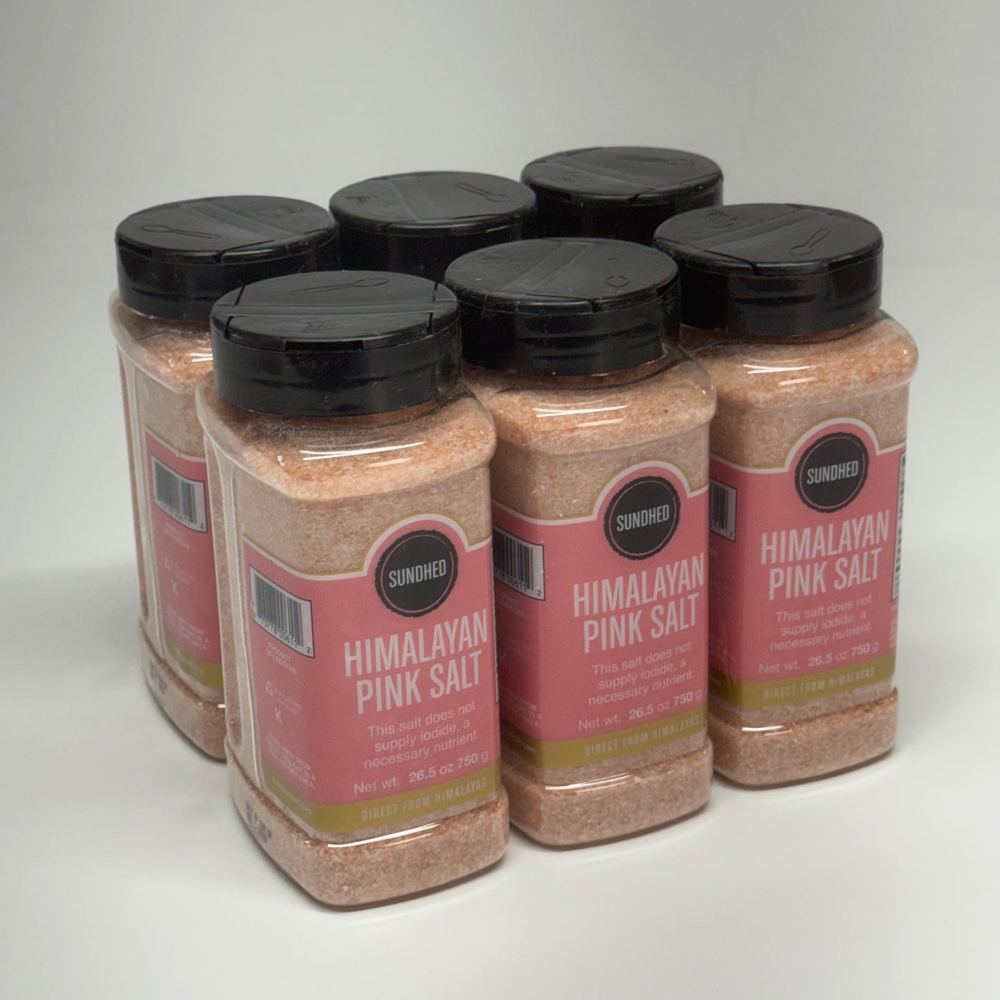 SUNDHED (6 PACK) Himalayan Pink Salt - Fine Grain 03/29