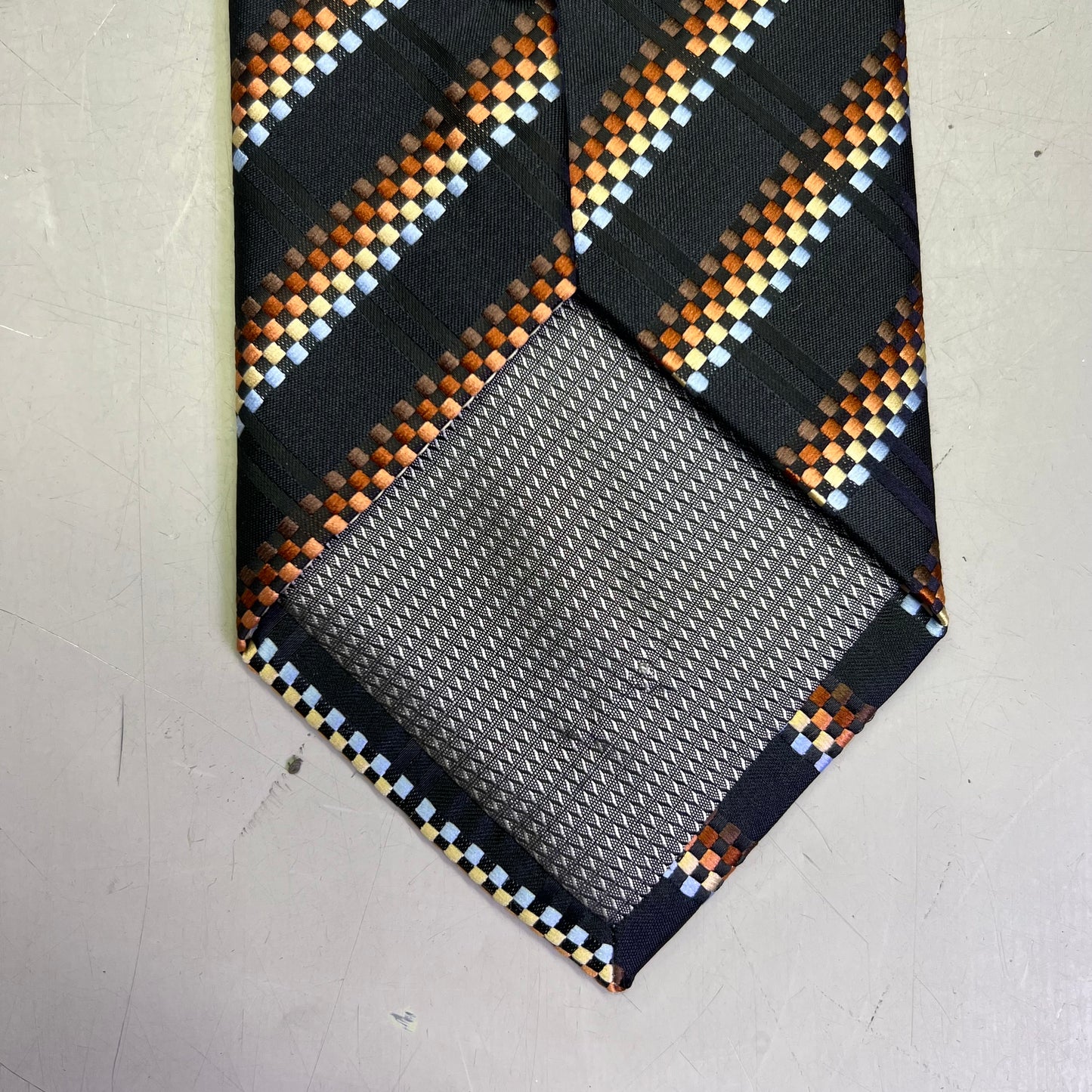 ALEXANDER JULIAN COLOURS Retro Design Tie 64" Black/Multicolor (Pre-Owned)