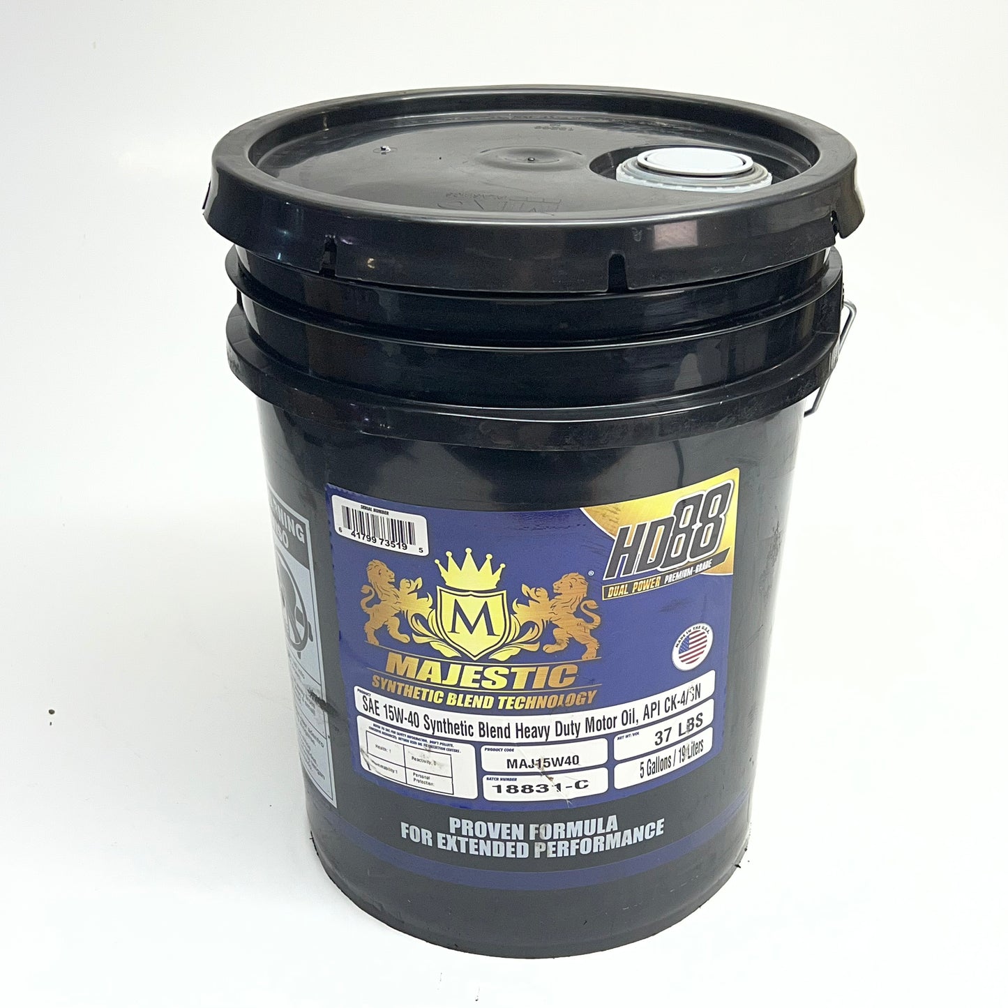 MAJESTIC Sae 15w-40 Synthetic Blend Super Duty Diesel Engine Oil 5 Gal HD88