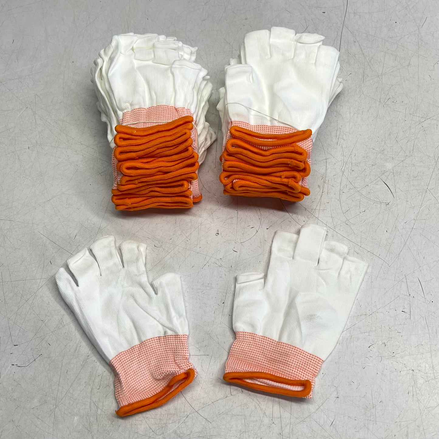 PURUS INTERNATIONAL (20 PAIRS) Pure Touch Glove Liners Unisex Sz M Orange 1095