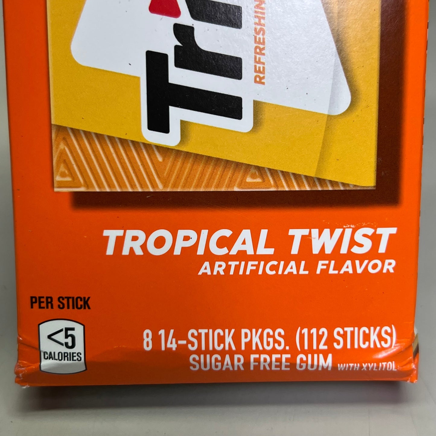 ZA@ TRIDENT (3 PACK, 112 Sticks Each) Tropical Twist 1.9g BB 07/25 (New) I